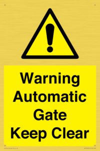 Warning Automatic Gate Keep Clear